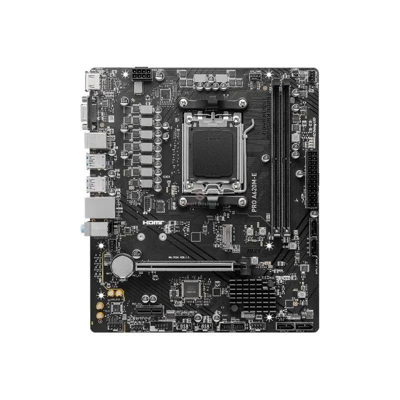 PLACA BASE MSI PRO A620M-E: CHIPSET AMD A620, SOCKET AM5, HDMI, VGA, FORMATO MICRO-ATX