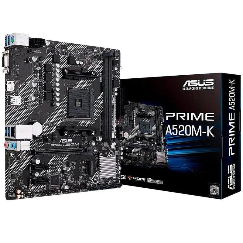 PLACA MADRE ASUS PRIME A520M-K SOCKET AM4 | SOPORTE RAM DDR4 BUS 4866 OC MHZ