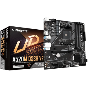 PLACA MADRE GIGABYTE A520M DS3H V2 - SOCKET AM4, COMPATIBLE CON RAM DDR4 HASTA 4733OC MHZ
