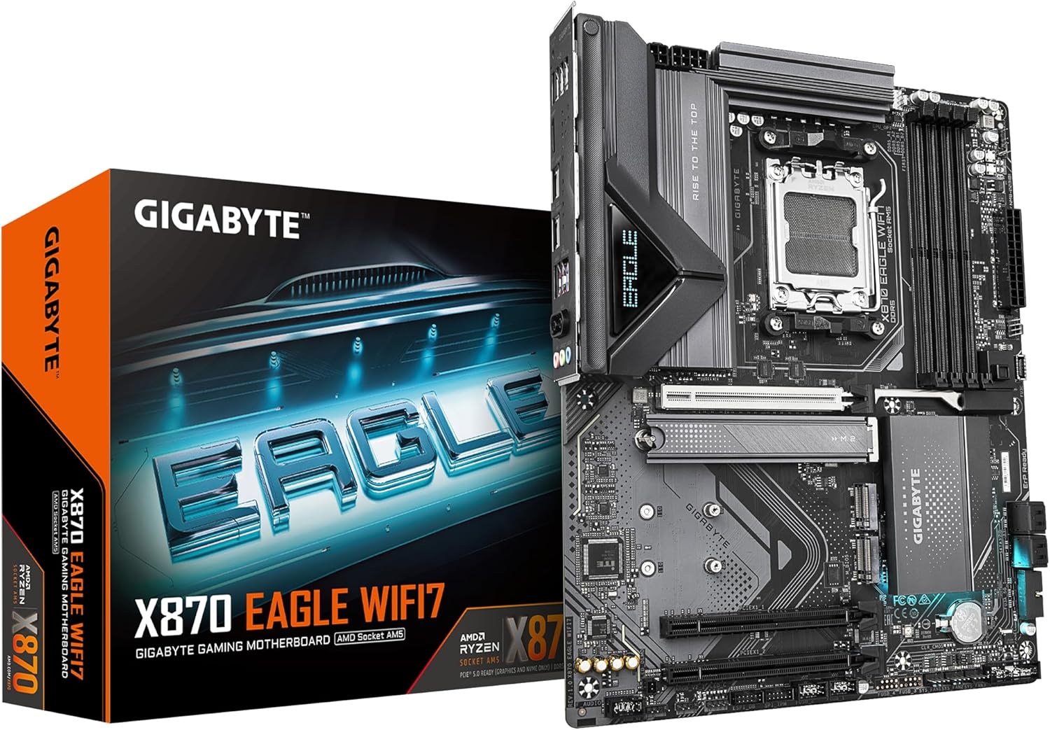 TARJETA MADRE GIGABYTE X870 EAGLE WIFI 7 SOCKET AM5 DDR5 8200OC MTZ CON WIFI 7