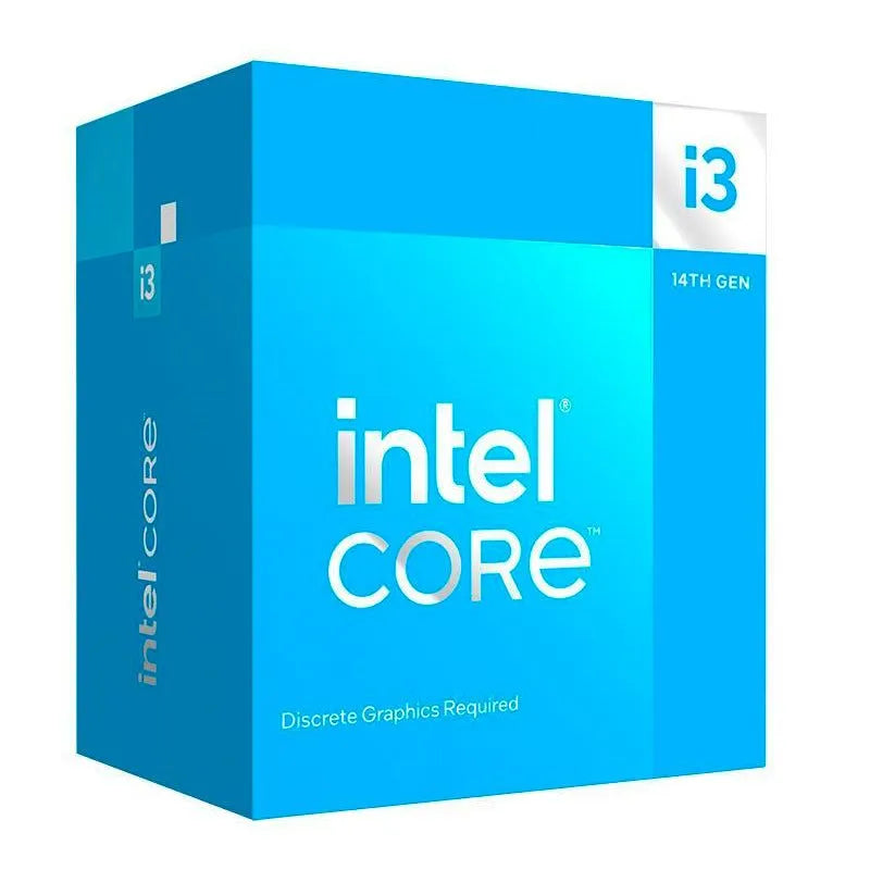 PROCESADOR INTEL CORE I3-14100F - VELOCIDAD DE 3.50/4.70GHZ, 12MB INTEL SMART CACHÉ, SOCKET LGA1700, CONSUMO DE 58W/110W