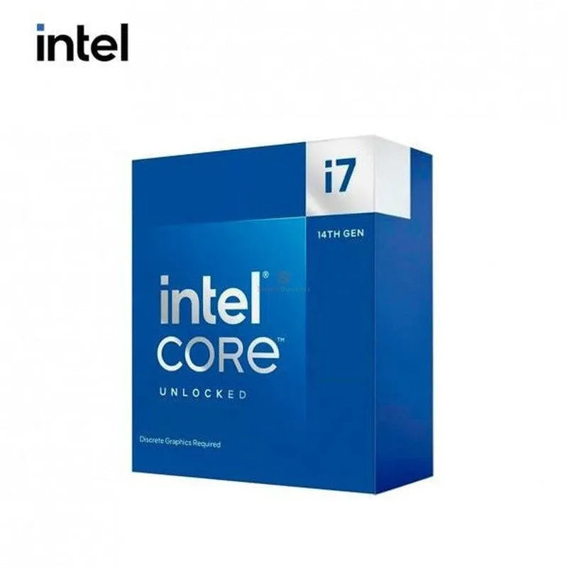 PROCESADOR INTEL CORE I7 14700KF: POTENCIA DE 20 NÚCLEOS A 3.4GHZ, 33MB DE CACHÉ, SOCKET LGA 1700, SIN GRÁFICOS INTEGRADOS, SIN COOLER (BX8071514700KF)