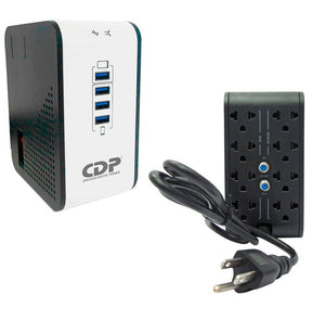 REGULADOR DE VOLTAJE CDP R2CU-AVR1008I: POTENCIA DE 1000VA / 500W, RANGO DE VOLTAJE DE 170-270 VAC