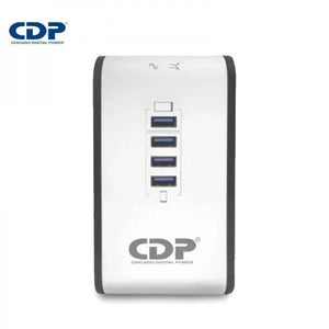 REGULADOR DE VOLTAJE CDP R2CU-AVR1008I: POTENCIA DE 1000VA / 500W, RANGO DE VOLTAJE DE 170-270 VAC