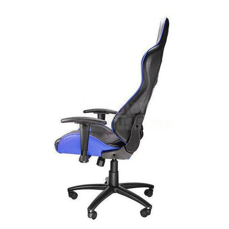SILLA GAMING ERGONÓMICA PRIMUS THRÓNOS 100T AZUL - MODELO 100T, AJUSTABLE, TAPIZADO PREMIUM, APOYABRAZOS 4D, SOPORTE LUMBAR Y REPOSACABEZAS INTEGRADOS.