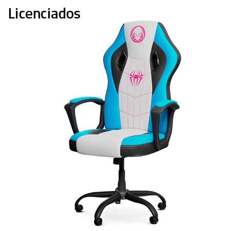 SILLA GAMING XTECH - MODELO GHOST SPIDER CON RESPALDO ALTO, SOPORTE HASTA 120KG, COLOR BLANCO/AZUL (XTF-MC100SG)