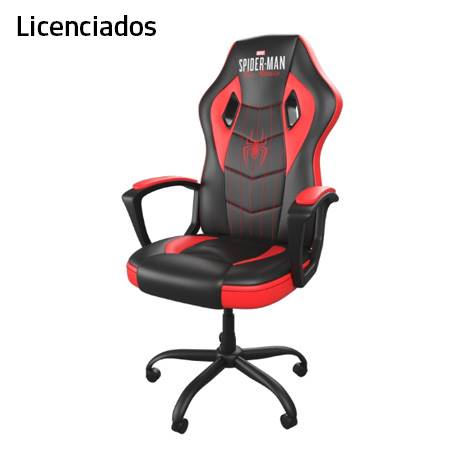 SILLA GAMING XTECH SPIDERMAN BLACK/RED (XTF-MC100SM) - RESPALDO ALTO, SOPORTE MÁXIMO 120KG