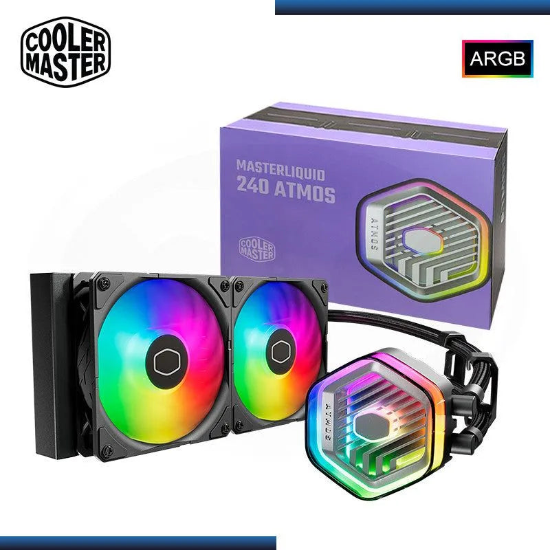 Sistema De Enfriamiento Liquido Cooler Master Masterliquid 240 Atmos Black, Argb (Mlx-D24M-A25Pz-R1 )