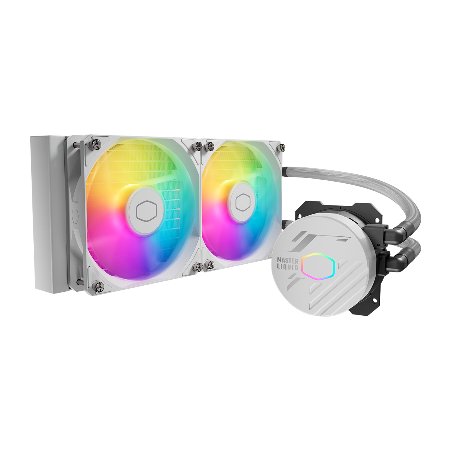 Sistema De Enfriamiento Liquido Cooler Master Masterliquid 240L Core Argb White ( Mlw-D24M-A18Pz-Rw )