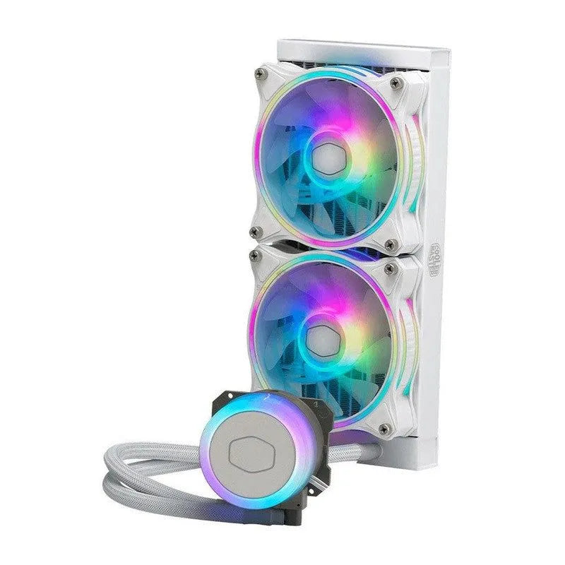 Sistema De Enfriamiento Liquido Cooler Master Masterliquid Ml240 Illusion White Edition, With Lga1700  / Am4 | Led-Rgb (Mlx-D24M-A18Pw-R1)