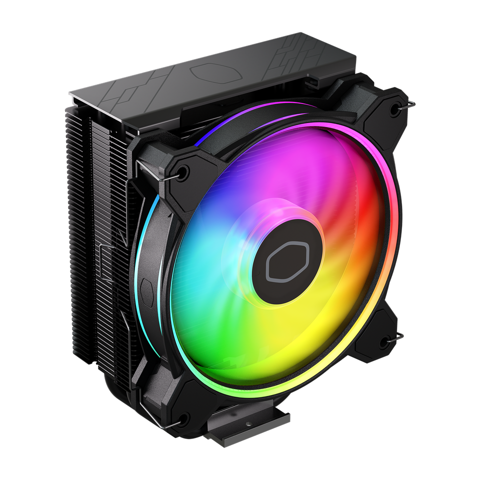 REFRIGERADOR CPU AIRE RR-S4KK-20PA-R1 COOLER MASTER ALTO RENDIMIENTO CON LED RGB AJUSTABLE NEGRO
