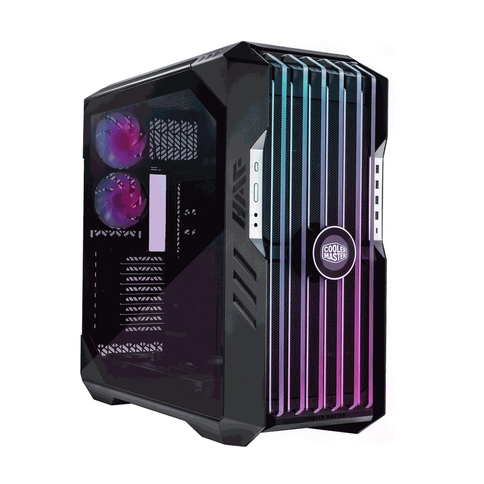 GABINETE FULL TOWER COOLER MASTER HAF 700 EVO: COMPATIBLE CON ATX/EATX/EEB/MICRO-ATX, INCORPORA 5 VENTILADORES ARGB, PUERTOS USB 3.0, CON VENTANA LATERAL, COLOR GRIS, SIN FUENTE DE PODER.