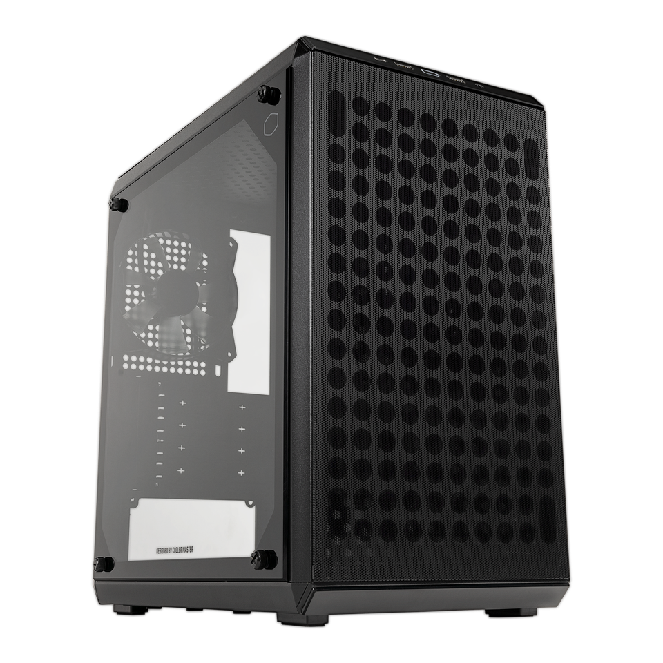 GABINETE MINI-TOWER COOLER MASTER MASTERBOX Q300L V2 NEGRO, COMPATIBLE CON MICRO-ATX/MINI-ITX, VENTANA LATERAL, USB 3.2, 1 VENTILADOR INCLUIDO, SIN FUENTE, IDEAL PARA PC GAMING