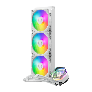 ENFRIAMIENTO LÍQUIDO COOLER MASTER MASTERLIQUID 360 ATMOS ARGB BLANCO, COMPATIBILIDAD UNIVERSAL, RENDIMIENTO ÓPTIMO