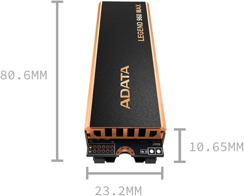 DISCO SSD NVMe ADATA LEGEND 960 MAX, 2TB, PCI EXPRESS 4.0, M.2, ALTA VELOCIDAD DE LECTURA Y ESCRITURA, DURABILIDAD EXTENDIDA, RENDIMIENTO SUPERIOR PARA JUEGOS Y APLICACIONES PROFESIONALES