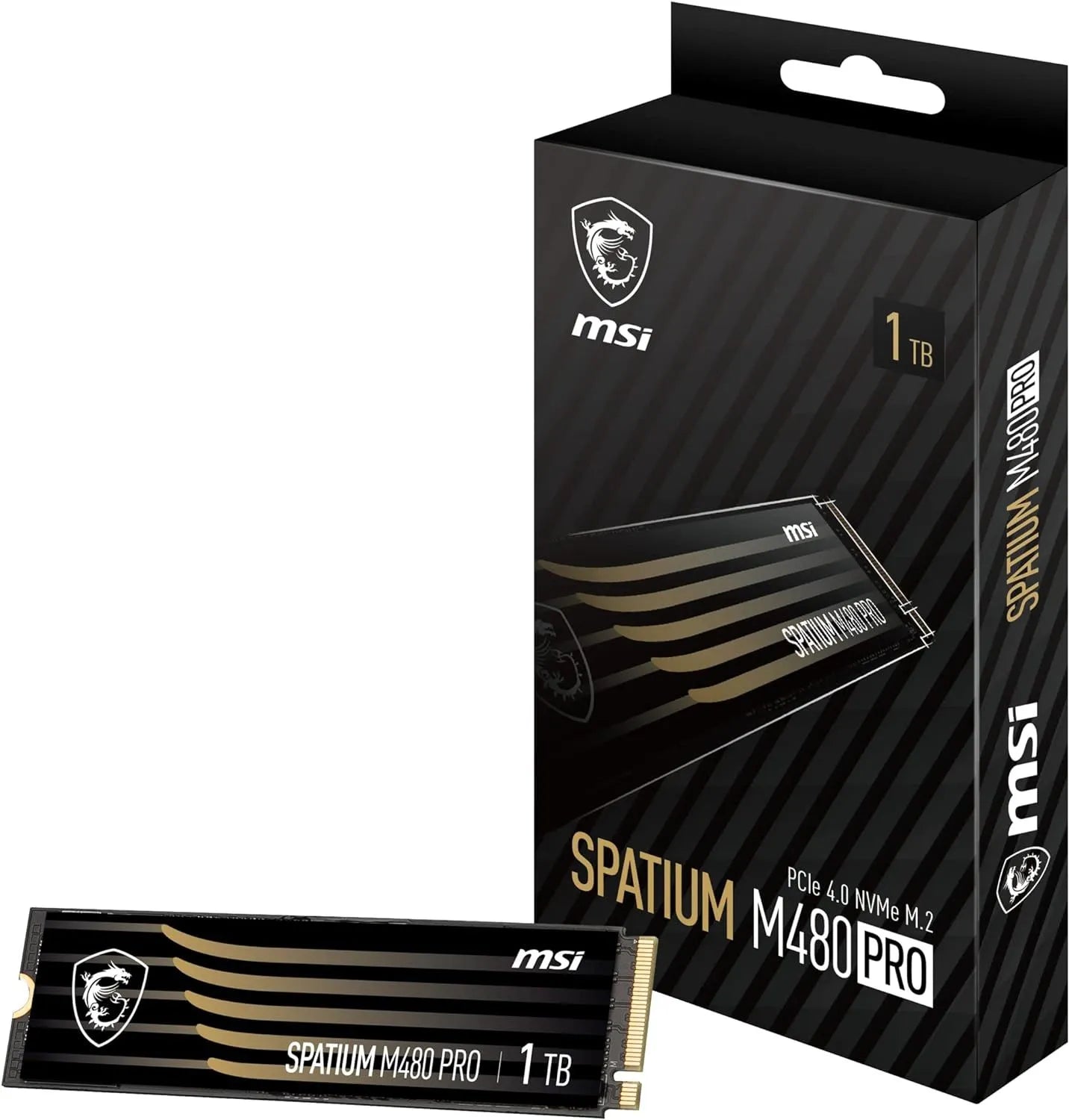 SSD MSI SPATIUM M480 PRO 1TB PCIe 4.0 NVMe M.2 - ALTA VELOCIDAD Y RENDIMIENTO EXCEPCIONAL