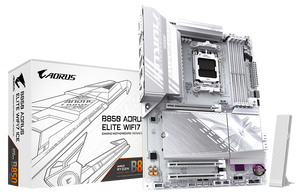 TARJETA MADRE GIGABYTE B850 AORUS ELITE WIFI7 ICE, CHIPSET AMD B850, SOCKET AMD AM5, FORMATO ATX, CONECTIVIDAD WIFI7