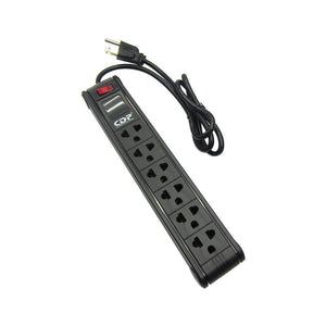 SUPRESOR DE PICOS CDP R PS6: PROTECTOR DE SOBRETENSIONES DE 220V Y 15 AMPERIOS, CON 6 SALIDAS NEMA5-15R PARA UNA PROTECCIÓN ÓPTIMA DE TUS DISPOSITIVOS ELÉCTRICOS.