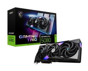 TARJETA GRÁFICA MSI GEFORCE RTX 5080 GAMING TRIO OC 16GB GDDR7 PCIe GEN 5.0 - RENDIMIENTO SUPERIOR Y TECNOLOGÍA AVANZADA