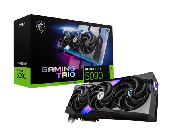 TARJETA GRÁFICA MSI GEFORCE RTX 5090 32GB GDDR7 GAMING TRIO OC, PCIe GEN 5.0, ALTO RENDIMIENTO Y TECNOLOGÍA AVANZADA