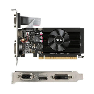 TARJETA GRÁFICA MSI NVIDIA GEFORCE GT 710, 2GB DDR3, 64-BIT, PCI-E 2.0, PERFIL BAJO