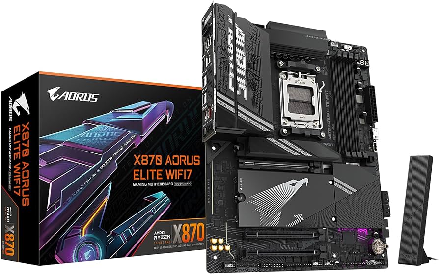 TARJETA MADRE GAMING AORUS X870 ELITE WIFI7 ICE, ATX, SOCKET AM5, COMPATIBLE CON AMD X870, 256GB DDR5, HDMI, GIGABYTE