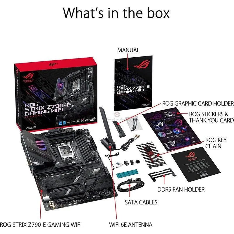 TARJETA MADRE ASUS ROG STRIX Z790-E GAMING WIFI - ATX, SOCKET 1700, CHIPSET INTEL Z790, HDMI, COMPATIBLE CON 128GB DDR5