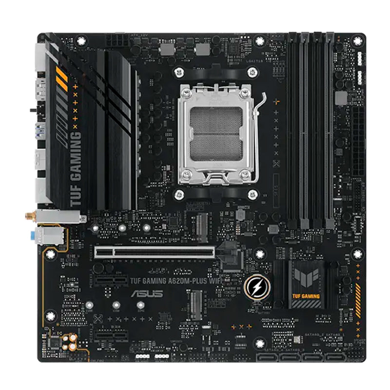 TARJETA MADRE ASUS TUF GAMING A620M-PLUS WIFI MICRO-ATX, S-AM5, CHIPSET AMD A620, HDMI, SOPORTE PARA 128GB DDR5