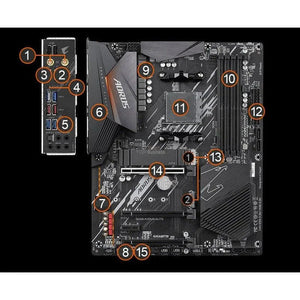 TARJETA MADRE GIGABYTE AORUS B550 ELITE AX V2 ATX S-AM4 – HDMI, 128GB DDR4, COMPATIBLE CON PROCESADORES AMD RYZEN 5000 (ACTUALIZACIÓN DE BIOS REQUERIDA)