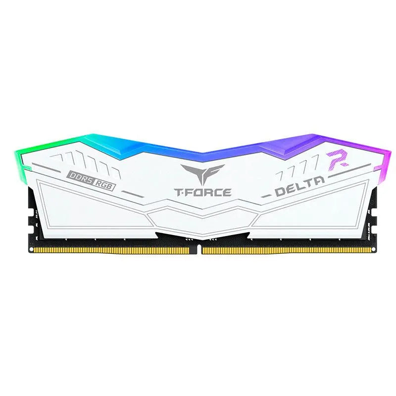 MEMORIA RAM TEAMGROUP T-FORCE DELTA RGB: 16GB DDR5, INTEL XMP, 6000MHZ, CL38-38-38-78, 1.25V, PARA GAMING, COLOR BLANCO (FF4D516G6000HC38A01)