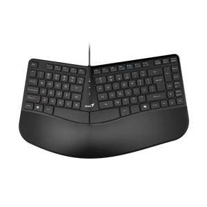 TECLADO ERGONÓMICO GENIUS ERGO KB-700 CON TECLA COPILOT, CONEXIÓN USB, COLOR NEGRO
