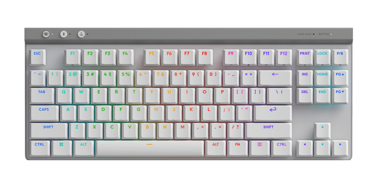 TECLADO INALÁMBRICO LOGITECH G515 TKL LIGHTSPEED/BT LIGHTSYNC RGB BLANCO (920-012535) – TECNOLOGÍA AVANZADA Y DISEÑO ELEGANTE