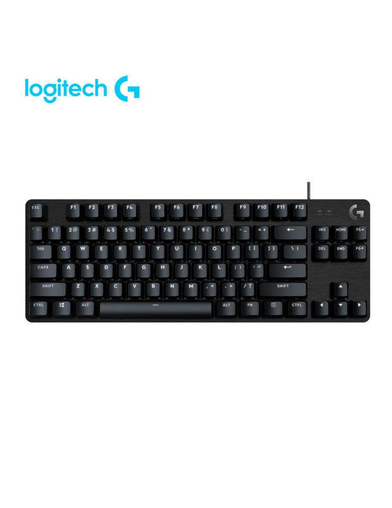 TECLADO MECÁNICO LOGITECH G413 TKL PARA GAMERS, ILUMINACIÓN INDIVIDUAL BLANCA, DISEÑO COMPACTO CON CUBIERTA DE ALUMINIO DURADERA