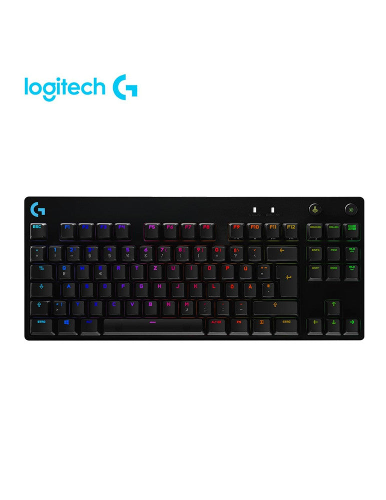 TECLADO MECÁNICO GAMER LOGITECH PRO CON SWITCH BLUE E ILUMINACIÓN RGB LED (920-009388) - ALTO RENDIMIENTO PARA JUEGOS