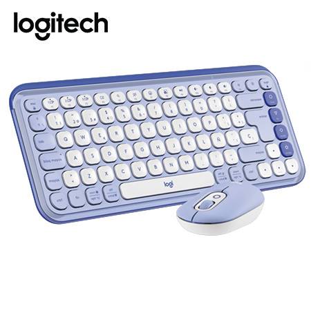 KIT TECLADO Y MOUSE LOGITECH POP ICON LILA INALÁMBRICO/BLUETOOTH – DISEÑO ERGONÓMICO Y TECNOLOGÍA AVANZADA (920-013054)