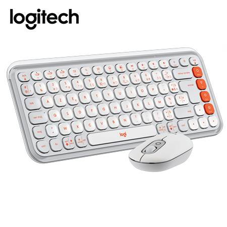 CONJUNTO LOGITECH: TECLADO Y MOUSE POP ICON BLUETOOTH/WIRELESS - DISEÑO ERGONÓMICO Y CONECTIVIDAD AVANZADA - MODELO SP/COPILOT - COLOR BLANCO (920-013055)