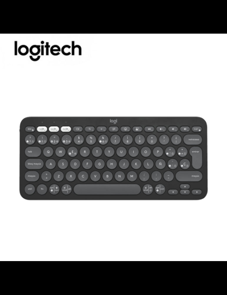 TECLADO INALÁMBRICO BLUETOOTH LOGITECH PEBBLE 2 K380S SP GRAPHITE - DISEÑO COMPACTO Y CONECTIVIDAD MULTIDISPOSITIVO