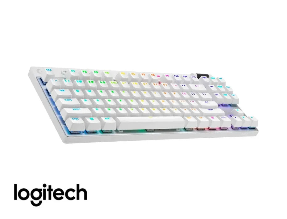 TECLADO MECÁNICO GAMER LOGITECH PRO X TKL LIGHTSPEED RGB BLANCO (920-012143)