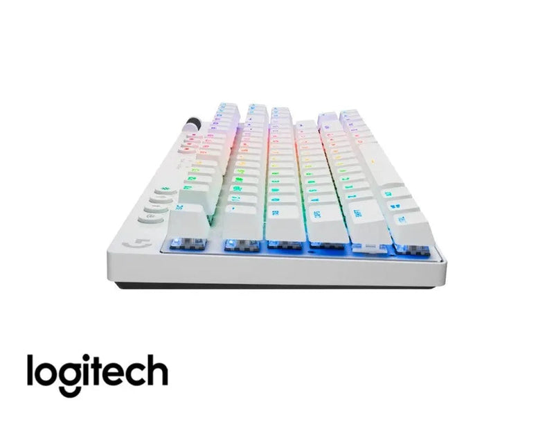 TECLADO MECÁNICO GAMER LOGITECH PRO X TKL LIGHTSPEED RGB BLANCO (920-012143)