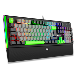 TECLADO MECÁNICO ANTRYX MK ZIGRA EVO BLACK & GRAY CON SWITCH AZUL (AMK-900KBL-SP)