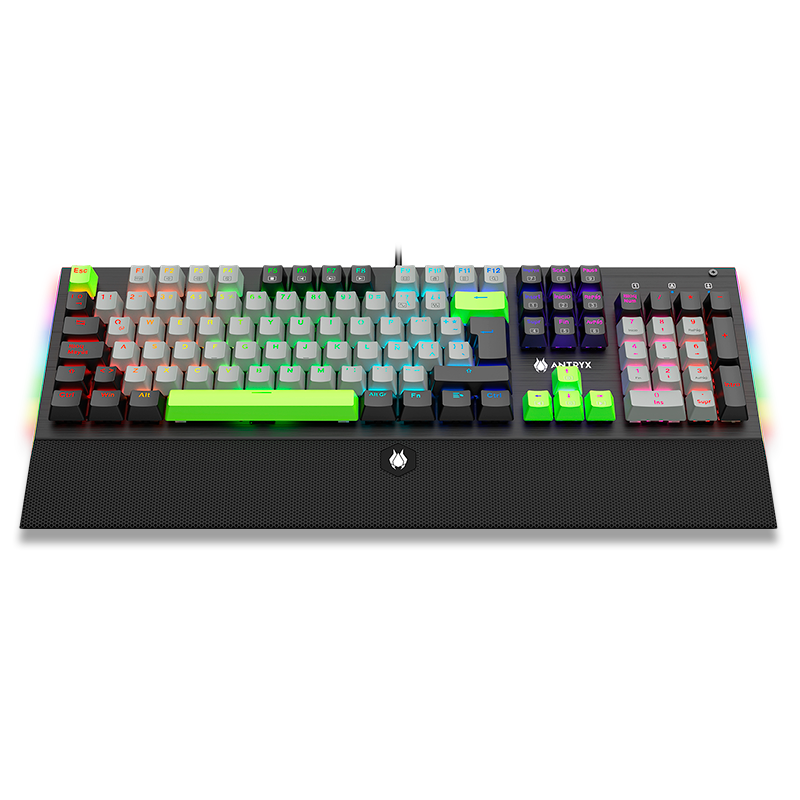 TECLADO MECÁNICO ANTRYX MK ZIGRA EVO BLACK & GRAY CON SWITCH AZUL (AMK-900KBL-SP)