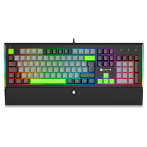 TECLADO MECÁNICO ANTRYX MK ZIGRA EVO BLACK & GRAY CON SWITCH AZUL (AMK-900KBL-SP)