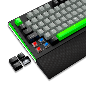 TECLADO MECÁNICO ANTRYX MK ZIGRA EVO BLACK & GRAY CON SWITCH AZUL (AMK-900KBL-SP)