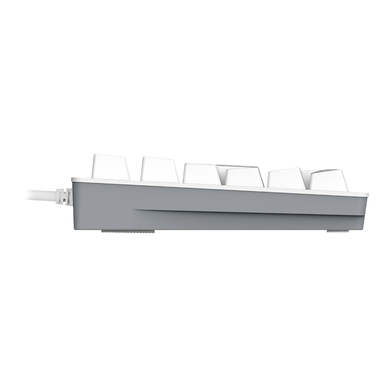 TECLADO MECÁNICO ANTRYX MK860L WHITE & GRAY CON SWITCHES AZULES: ALTA PRECISIÓN Y DURABILIDAD PARA GAMERS Y PROFESIONALES