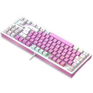 TECLADO MECÁNICO TKL ANTRYX CHROME STORM MK840 PINK CON INTERRUPTORES ROJOS - DISEÑO ERGONÓMICO, ILUMINACIÓN RGB, ALTA PRECISIÓN