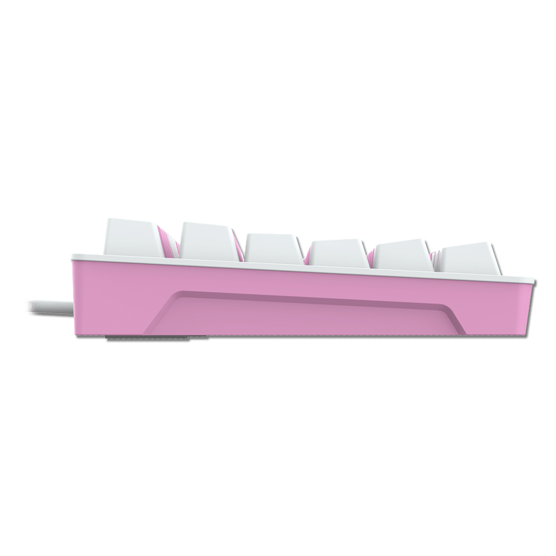 TECLADO MECÁNICO TKL ANTRYX CHROME STORM MK840 PINK CON INTERRUPTORES ROJOS - DISEÑO ERGONÓMICO, ILUMINACIÓN RGB, ALTA PRECISIÓN