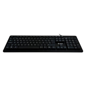 TECLADO TEROS TE-4065N: SELLADO, LAVABLE, A PRUEBA DE AGUA IPX7, CONEXIÓN USB, COLOR NEGRO