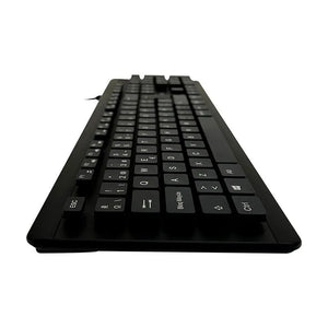 TECLADO TEROS TE-4065N: SELLADO, LAVABLE, A PRUEBA DE AGUA IPX7, CONEXIÓN USB, COLOR NEGRO
