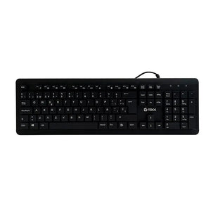 TECLADO TEROS TE-4065N: SELLADO, LAVABLE, A PRUEBA DE AGUA IPX7, CONEXIÓN USB, COLOR NEGRO