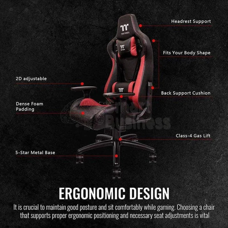 SILLA DE JUEGOS THERMALTAKE U-FIT CON AJUSTE ERGONÓMICO PARA VIDEOJUEGOS